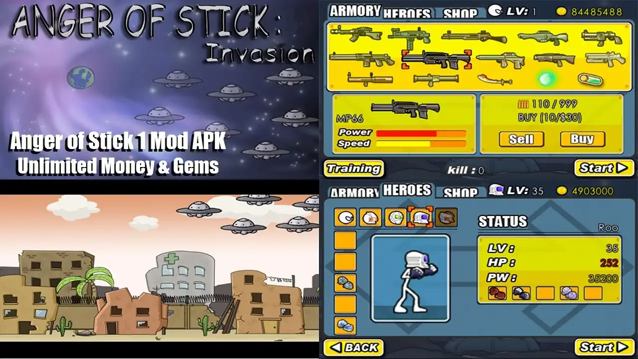 Anger of Stick 1 Mod APK Unlimited Money