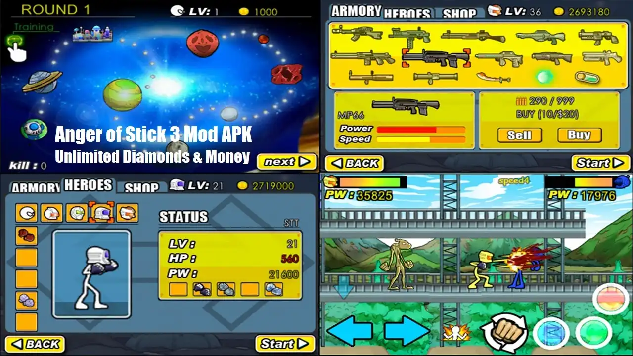 Anger of Stick 3 Mod APK Unlimited Money