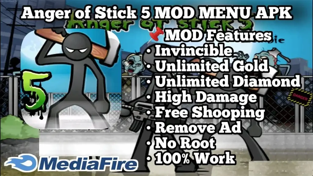 Anger of Stick 5 Zombie MOD APK Unlimited Money