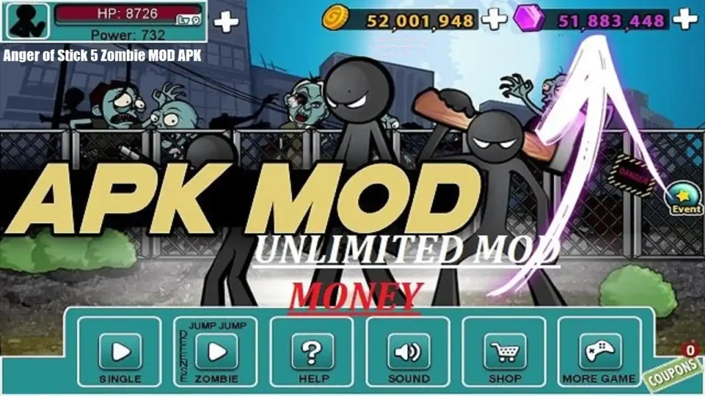 Anger of Stick 5 Zombie MOD APK Unlimited Money