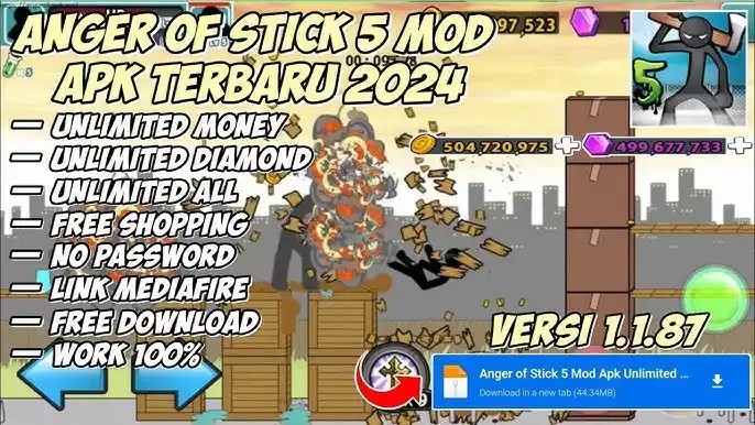 Anger of Stick 5 Zombie MOD APK Unlimited Money