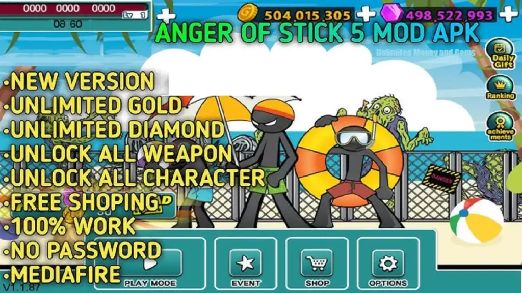 Anger of Stick 5 Zombie MOD APK Unlimited Money