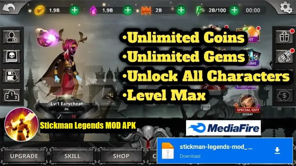Stickman Legends MOD APK Free Shopping