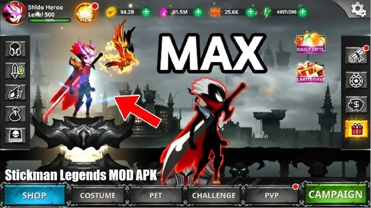 Stickman Legends MOD APK Free Shopping