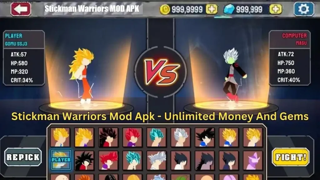 Stickman Warriors MOD APK Unlimited Money
